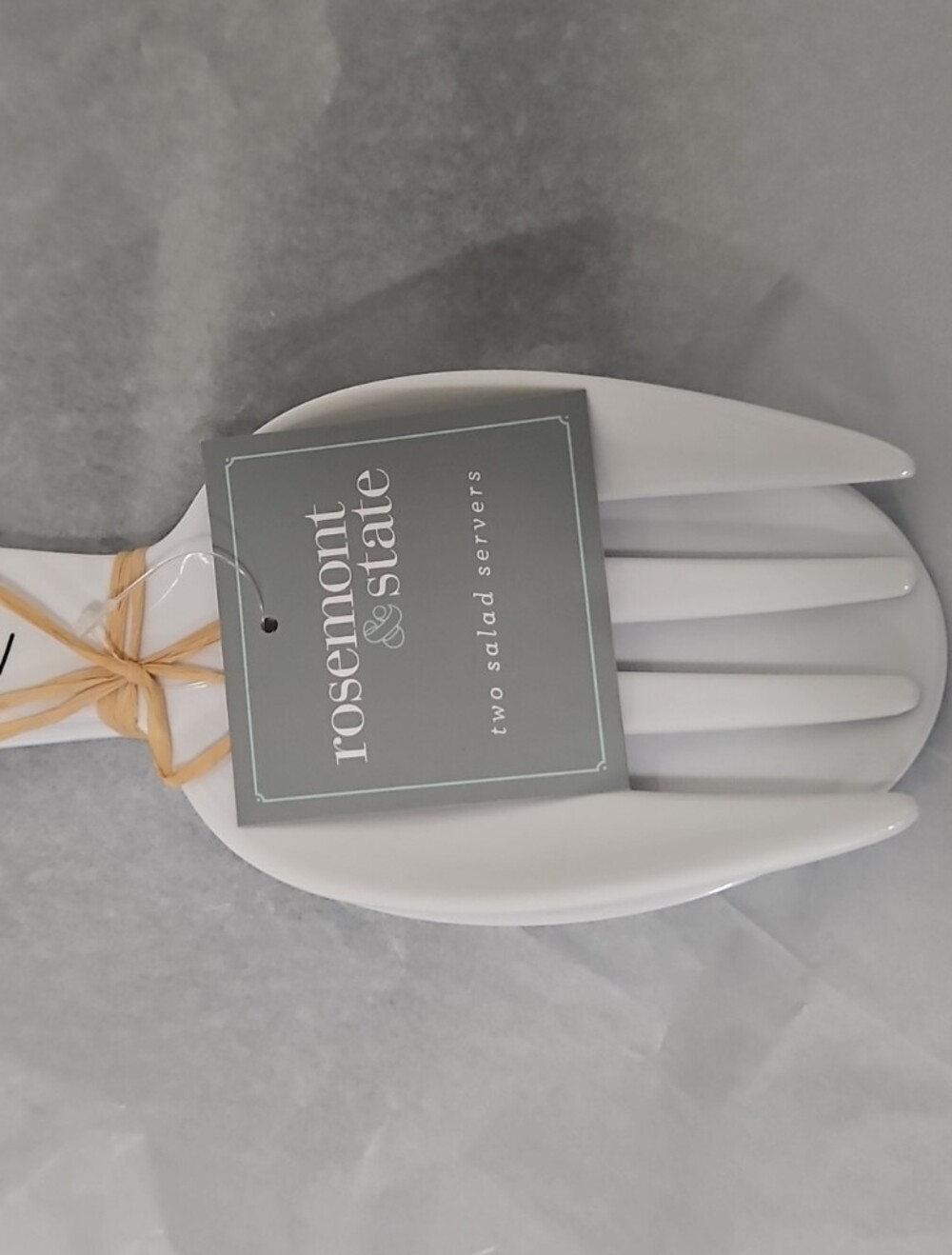 Rosemont & State White 'Thankful' Salad Serving Set
